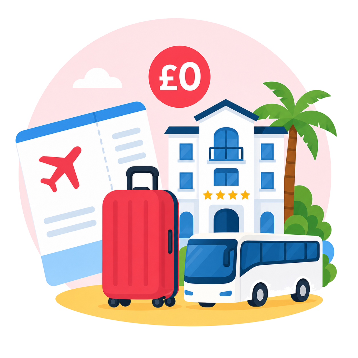Package holidays illustration